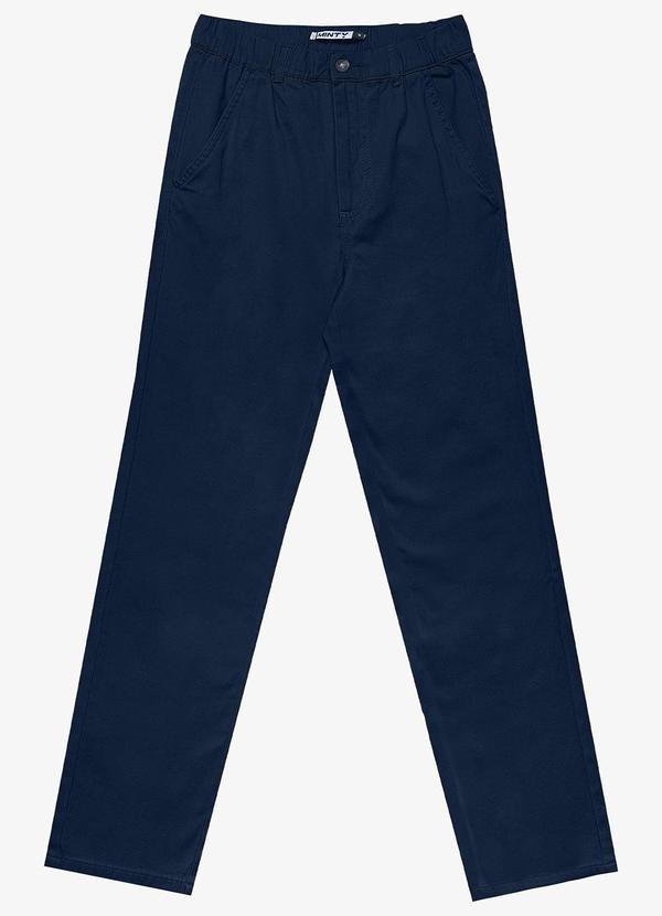 Minty - Calça Juvenil Masculina em Sarja Azul 1