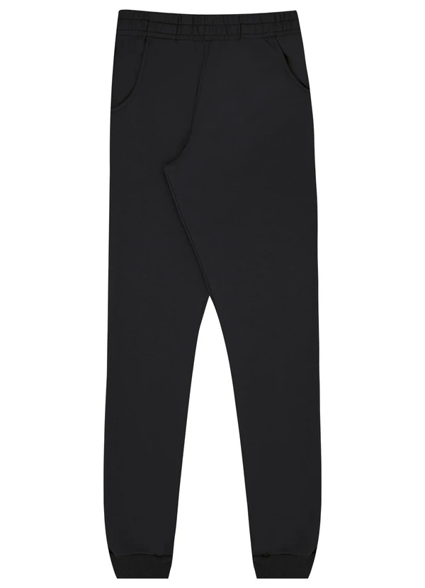 Pulla Bulla - Calça Juvenil Menino Moletom sem Felpa Preto 3