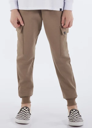 Pulla Bulla - Calça Juvenil Menino Moletom Verde - PULLA BULLA