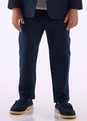 Up Baby - Calça Malha Alfaiataria Azul - UP BABY