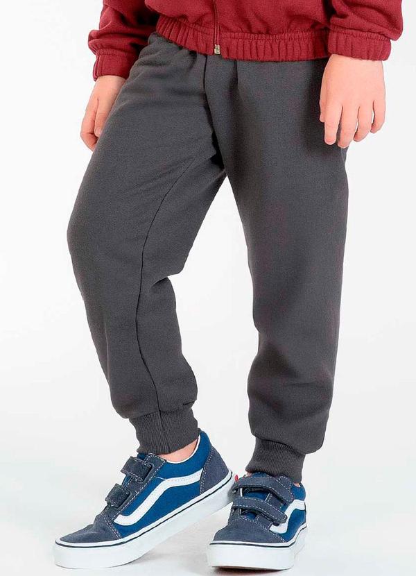 Cativa Kids - Calça Masculina Infantil Basica Cinza