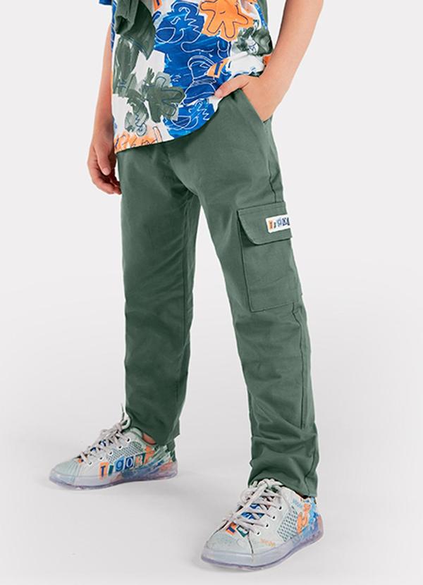 Calça Masculina Infantil Verde Tigor