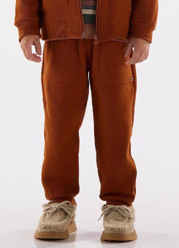 Up Baby - Calça Menino em Alfaiataria Marrom
