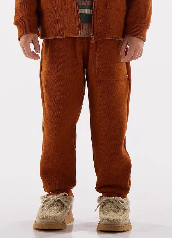 Up Baby - Calça Menino em Alfaiataria Marrom 1