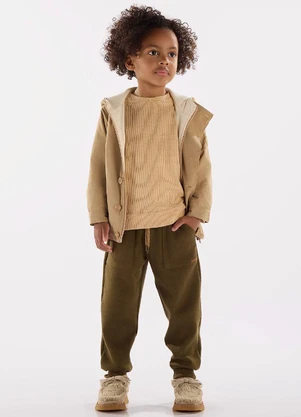 Up Baby - Calça Menino em Alfaiataria Verde - UP BABY