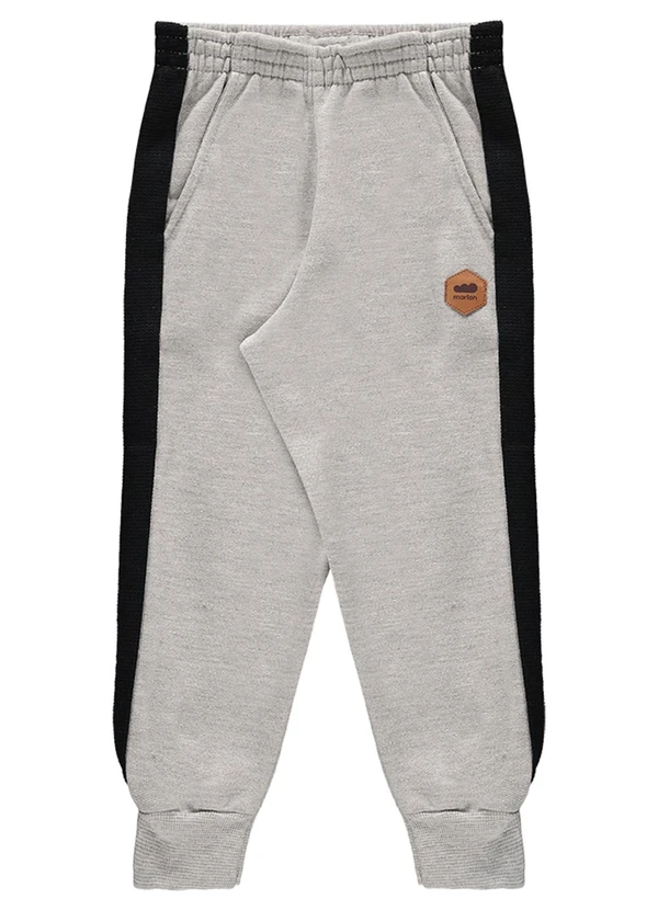 Marlan - Calça Menino em Moletom Felpado Cinza 2