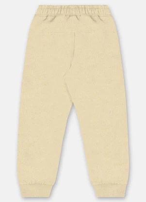 Up Baby - Calça Menino em Moletom Linho Amarelo - UP BABY