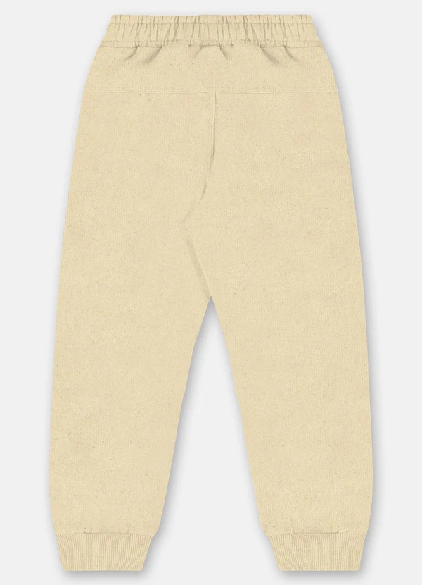 Up Baby - Calça Menino em Moletom Linho Amarelo 2