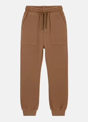 Up Baby - Calça Menino em Moletom Marrom - UP BABY