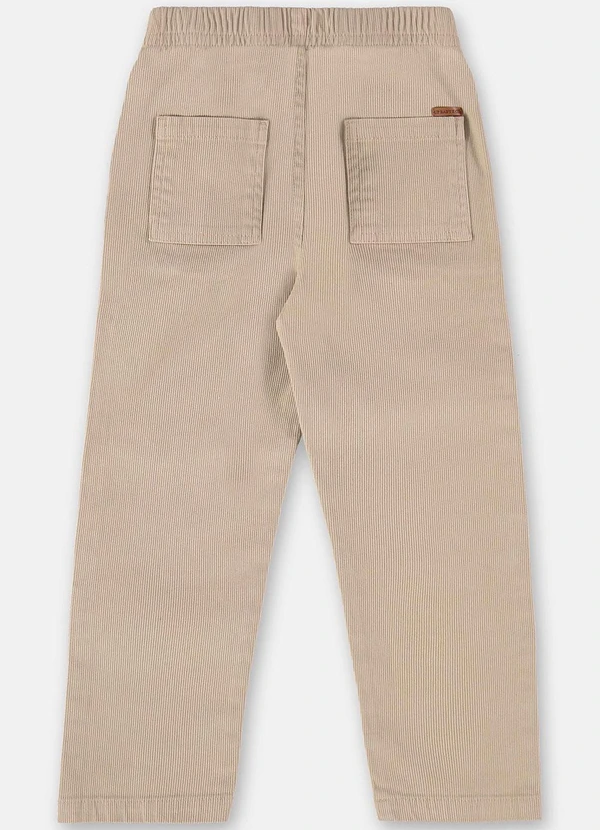Up Baby - Calça Menino em Sarja Cotelê Bege 4