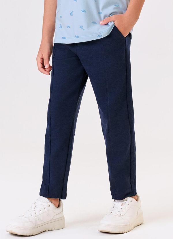 Trick Nick - Calca Menino Moletinho Piquet Tick Nick Azul