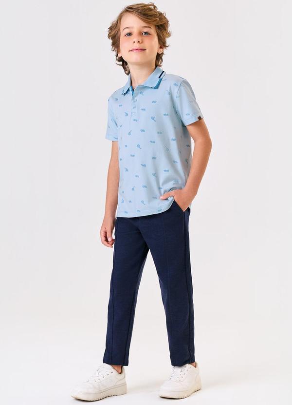 Trick Nick - Calca Menino Moletinho Piquet Tick Nick Azul 3