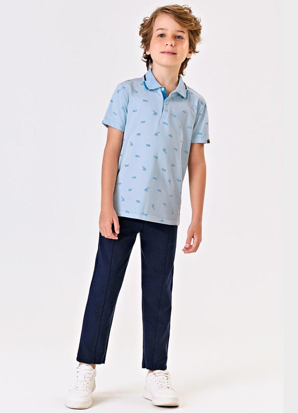 Trick Nick - Calca Menino Moletinho Piquet Tick Nick Azul 5