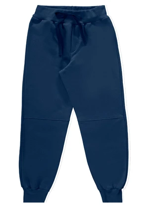 Marlan - Calça Menino Moletom Felpado com Recorte Azul - MARLAN
