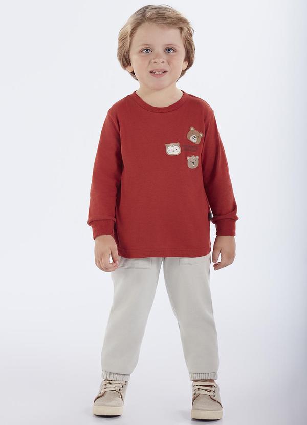 Pulla Bulla - Calça Moletom e Malha Relevo Cinza 2