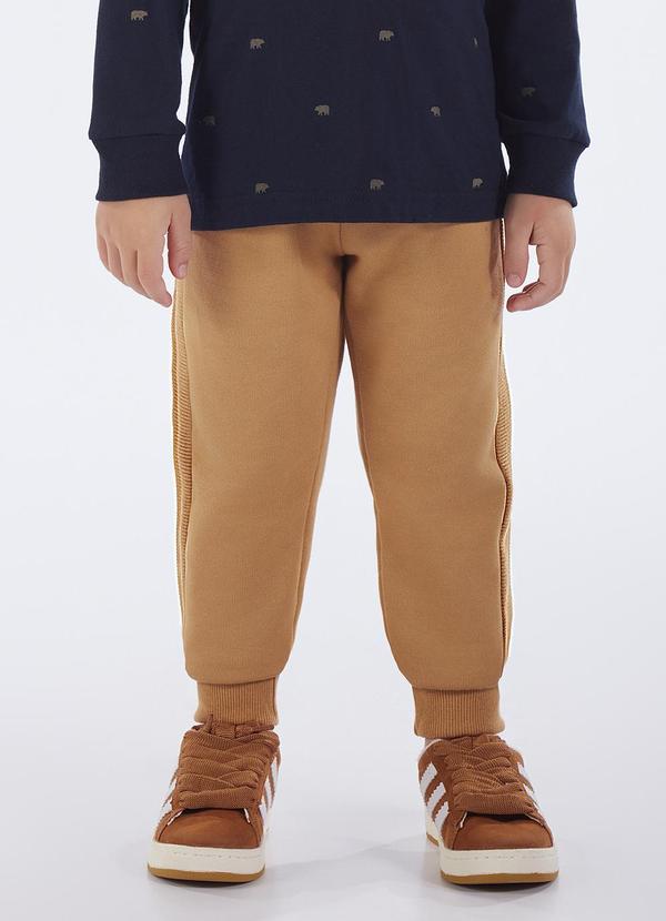 Pulla Bulla - Calça Moletom e Malha Relevo Marrom 1