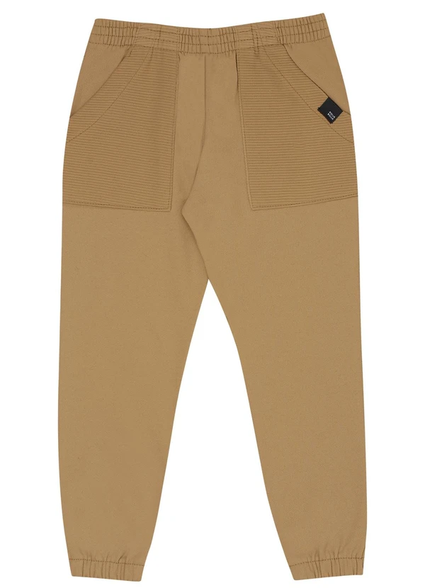 Pulla Bulla - Calça Moletom e Malha Relevo Marrom