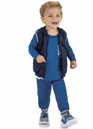 Calça Moletom Infantil Masculina Marisol (Azul) - MARISOL