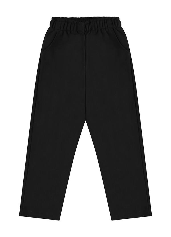 Rovi Kids - Calça Moletom Masculina Preto 1