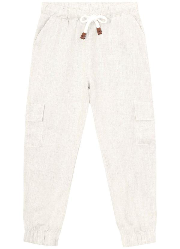 Carinhoso - Calça Off White Jogger Cargo Menino 3