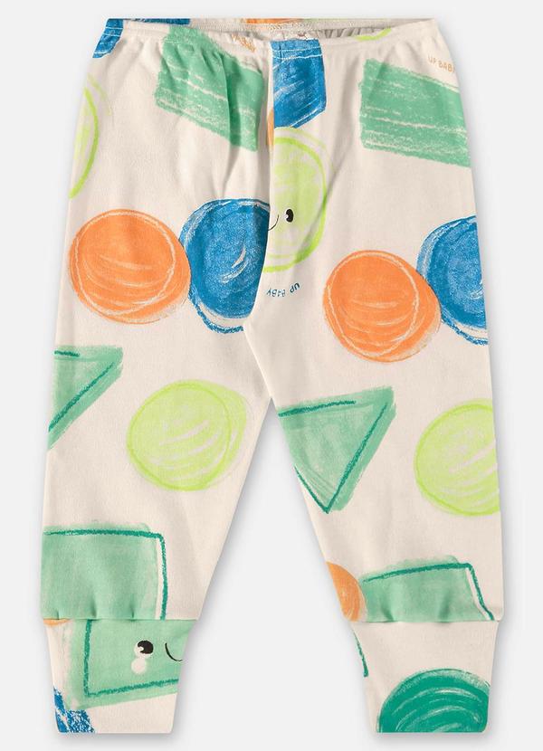 Up Baby - Calça para Bebê Menino em Suedine Bege