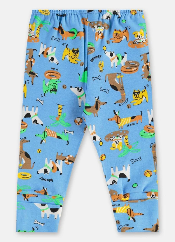 Up Baby - Calça para Bebê Menino em Suedine Azul 2