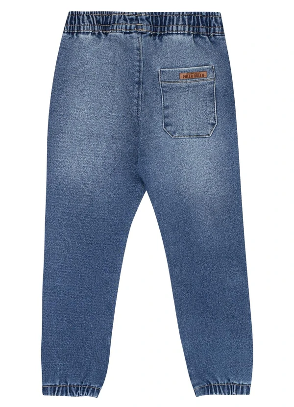 Pulla Bulla - Calça Primeiros Passos Menino Jeans Moletom Azul 2