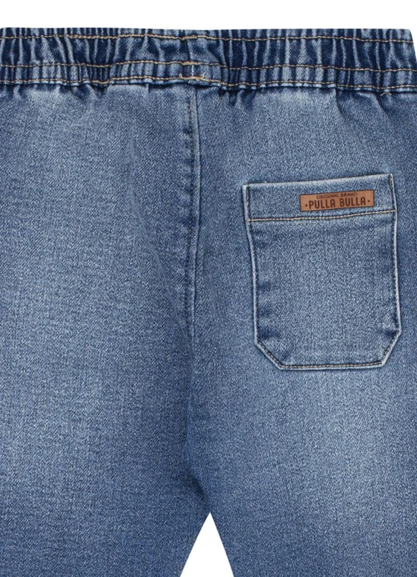 Pulla Bulla - Calça Primeiros Passos Menino Jeans Moletom Azul 3