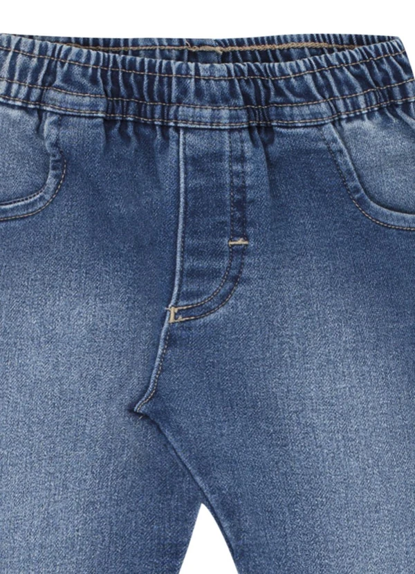 Pulla Bulla - Calça Primeiros Passos Menino Jeans Moletom Azul 4