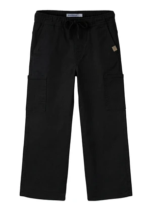 Malwee Kids - Calça Reta Cargo em Sarja Preto - MALWEE KIDS