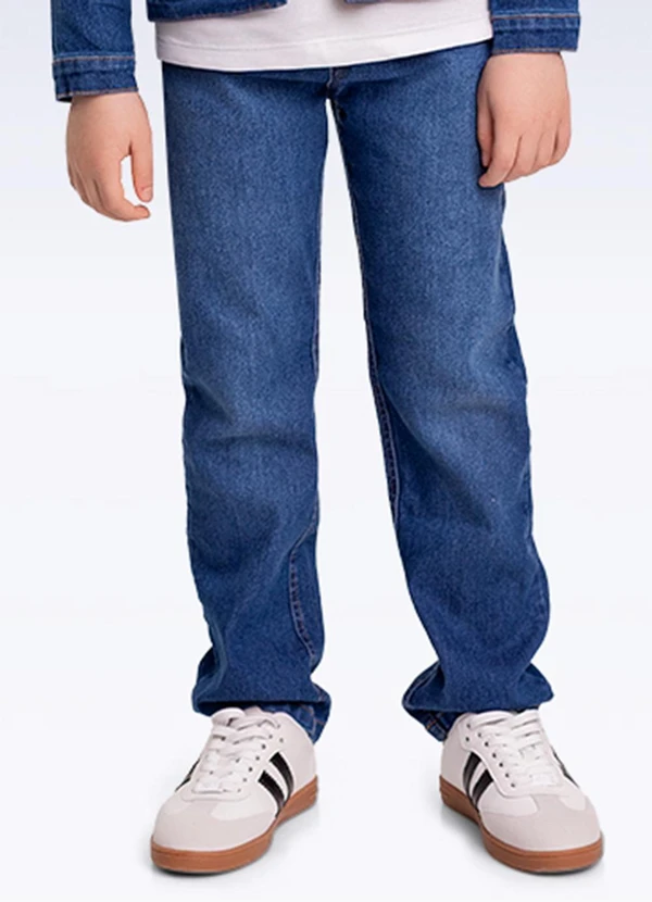 Fakini Kids - Calça Reta Jeans Azul