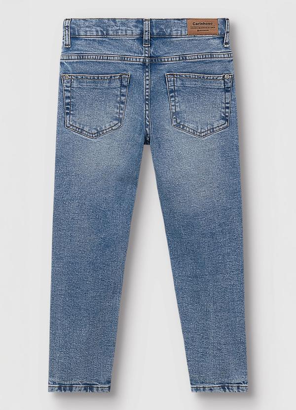Carinhoso - Calça Reta Jeans Estonada Menino Azul 4