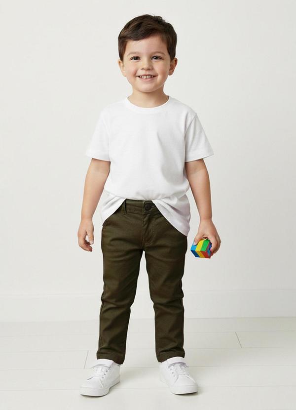 Sun Place - Calça Sarja Bebê Menino Relaxed Verde