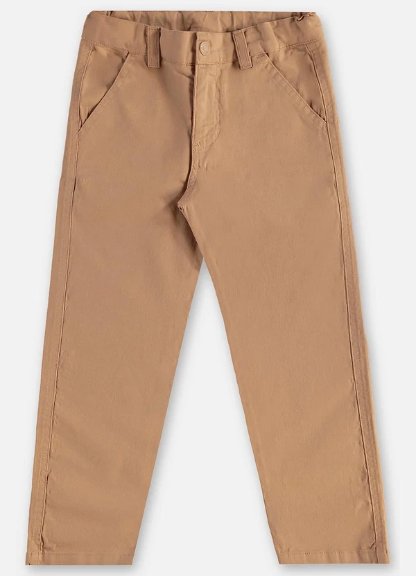 Up Baby - Calça Sarja com Elastano Infantil Bege 3