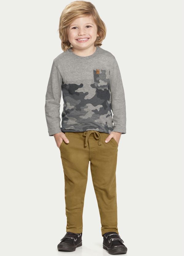 Alakazoo - Calca Sarja com Elastano Marrom 3