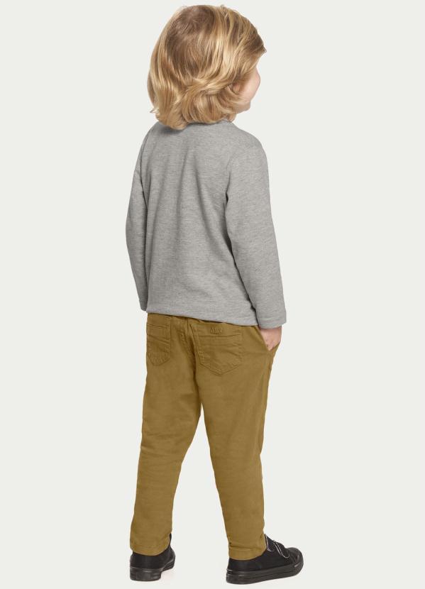 Alakazoo - Calca Sarja com Elastano Marrom 4