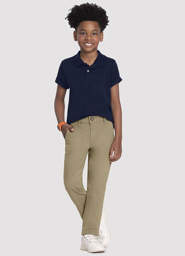 Alakazoo - Calça Sarja Infantil Menino Chino Bege 3