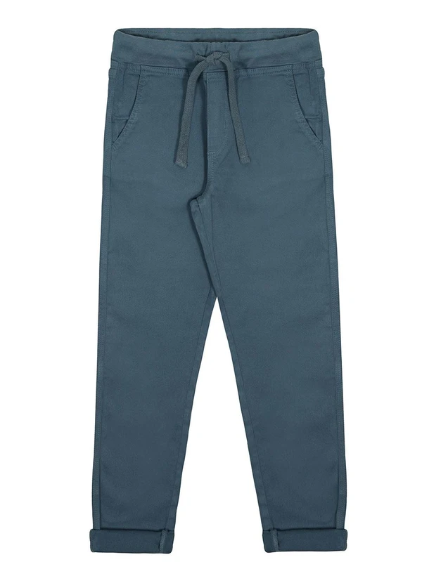 Alakazoo - Calça Sarja Menino Jogger com Cadarço Azul 5