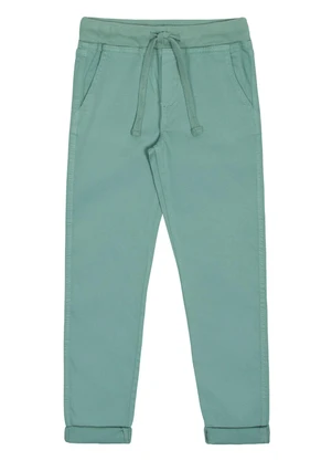 Alakazoo - Calça Sarja Menino Jogger com Cadarço Verde - ALAKAZOO