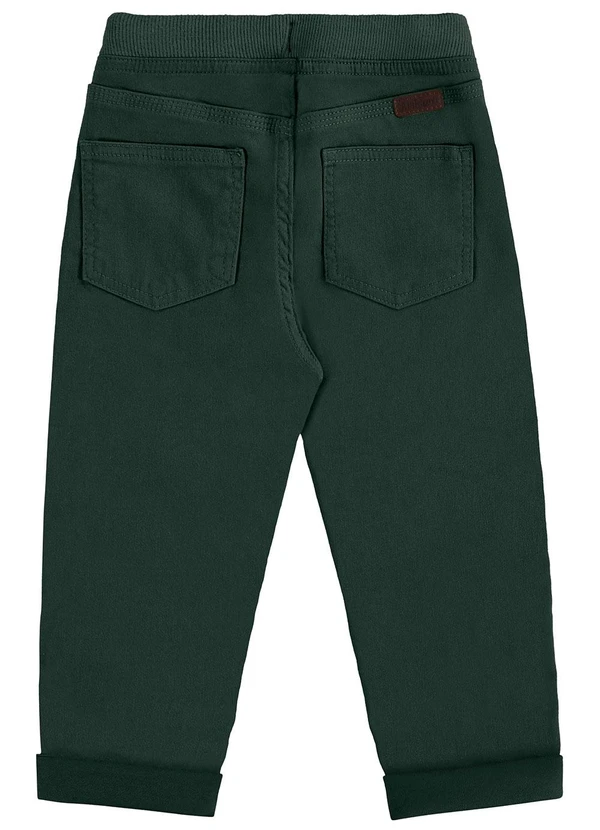 Alakazoo - Calça Sarja Menino Jogger com Cadarço Verde 6