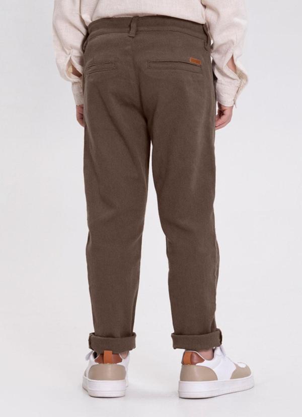 Alakazoo - Calça Sarja Skinny e Cintura Ajustável Marrom 2