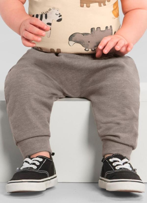 Brandili - Calça Saruel Bebê Menino Cinza