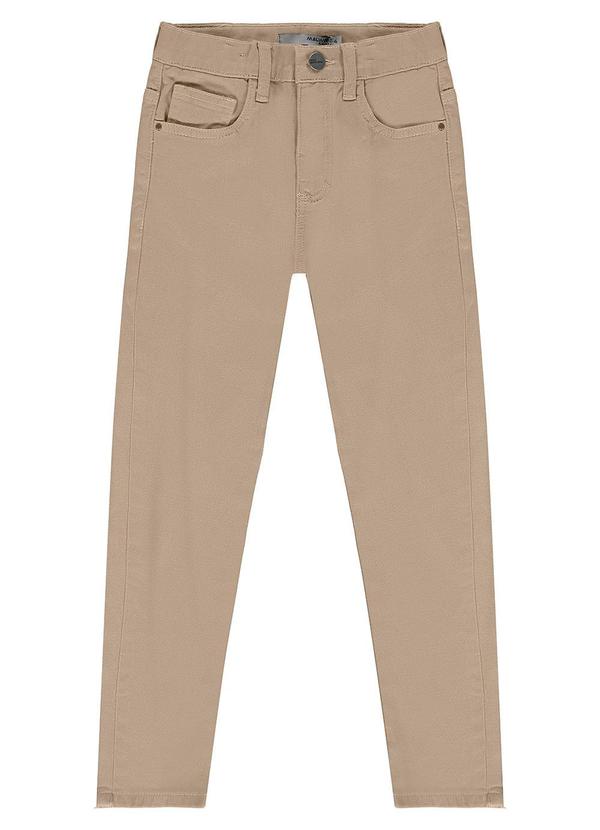 Malwee Kids - Calça Skinny em Sarja Taupe
