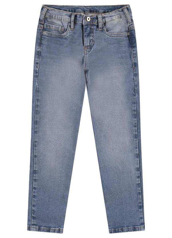 Carinhoso - Calça Skinny Jeans Estonada Azul
