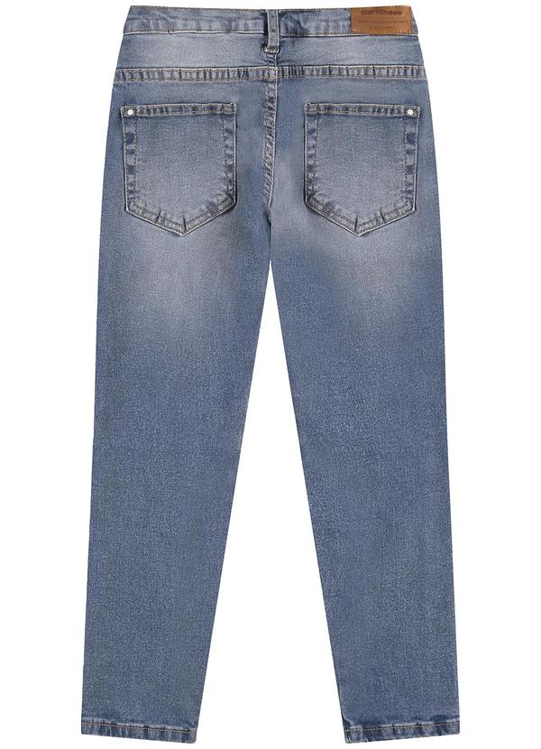 Carinhoso - Calça Skinny Jeans Estonada Azul 2