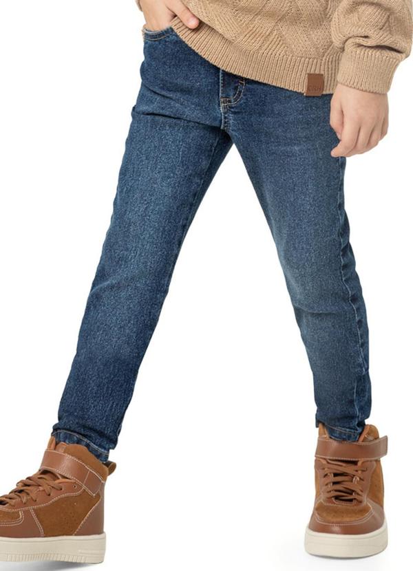 Carinhoso - Calça Skinny Jeans Menino Azul