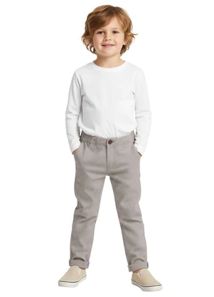 Carinhoso - Calça Slim em Moletom Taupe - CARINHOSO