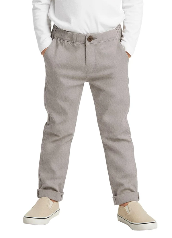 Carinhoso - Calça Slim em Moletom Taupe