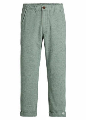 Carinhoso - Calça Slim em Moletom Verde Militar - CARINHOSO
