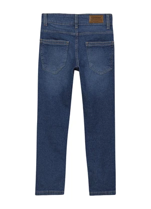 Carinhoso - Calça Slim Jeans Estonada Azul - CARINHOSO